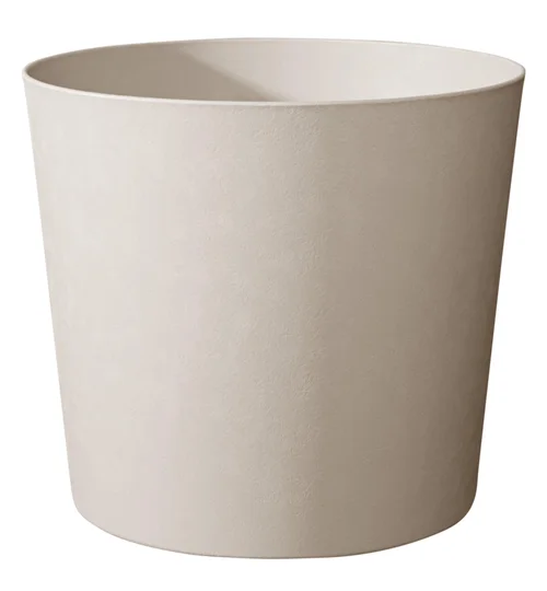 Idée utile:Pot en matière recyclée coloris blanc calcaire Poetic Elément conique 40 L - Ø 39,1 x H 32 cm