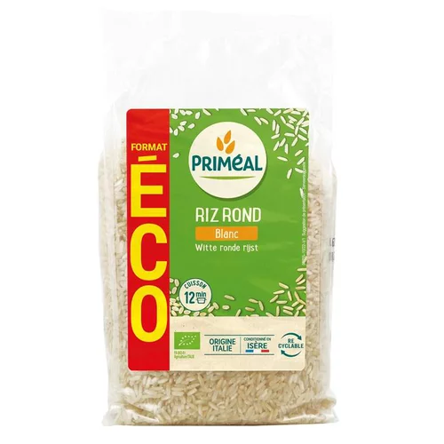 Extérieur plaisir：Riz rond blanc Italie bio Primeal - 2 kg