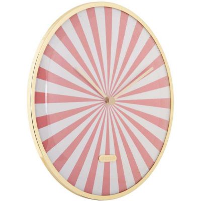 Horloge en métal Candy Swirl Dome (Rose)