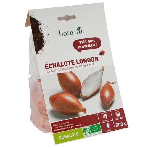 Sélection extérieure：Bulbes d’échalote longue Longor AB bio calibre 15/40, 500 g