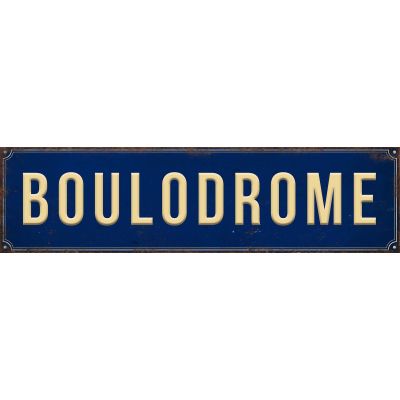 Plaque décorative en métal 45 x 12 cm (Boulodrome)
