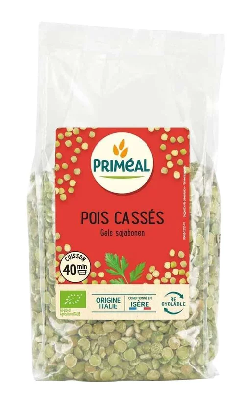 Pour tous jardins:Pois cassés bio en sachet de 500 g