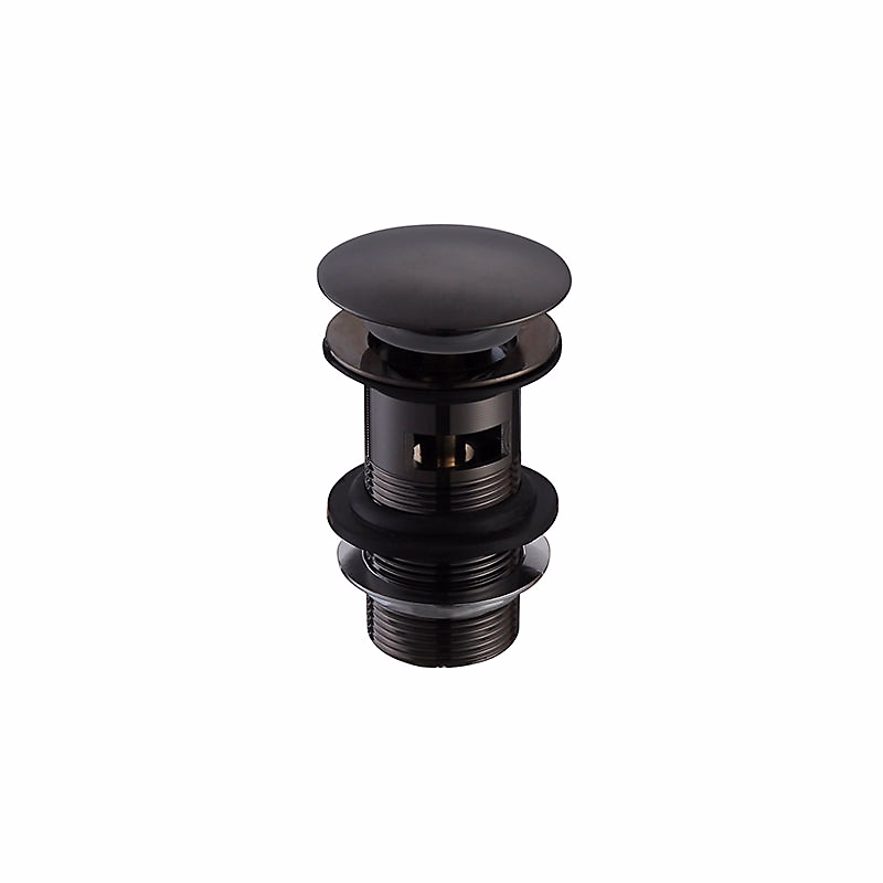 Bonde lavabo noir mat pour vasques avec trop-plein – Réf. KEGEOUOFB3522187343