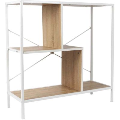 Etagère en bois et métal blanc Edison (80 x 30 x 79,5 cm)