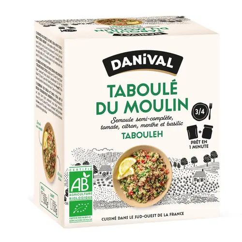 Autour du jardin:Taboulé du moulin DANIVAL 120 g + 500 g