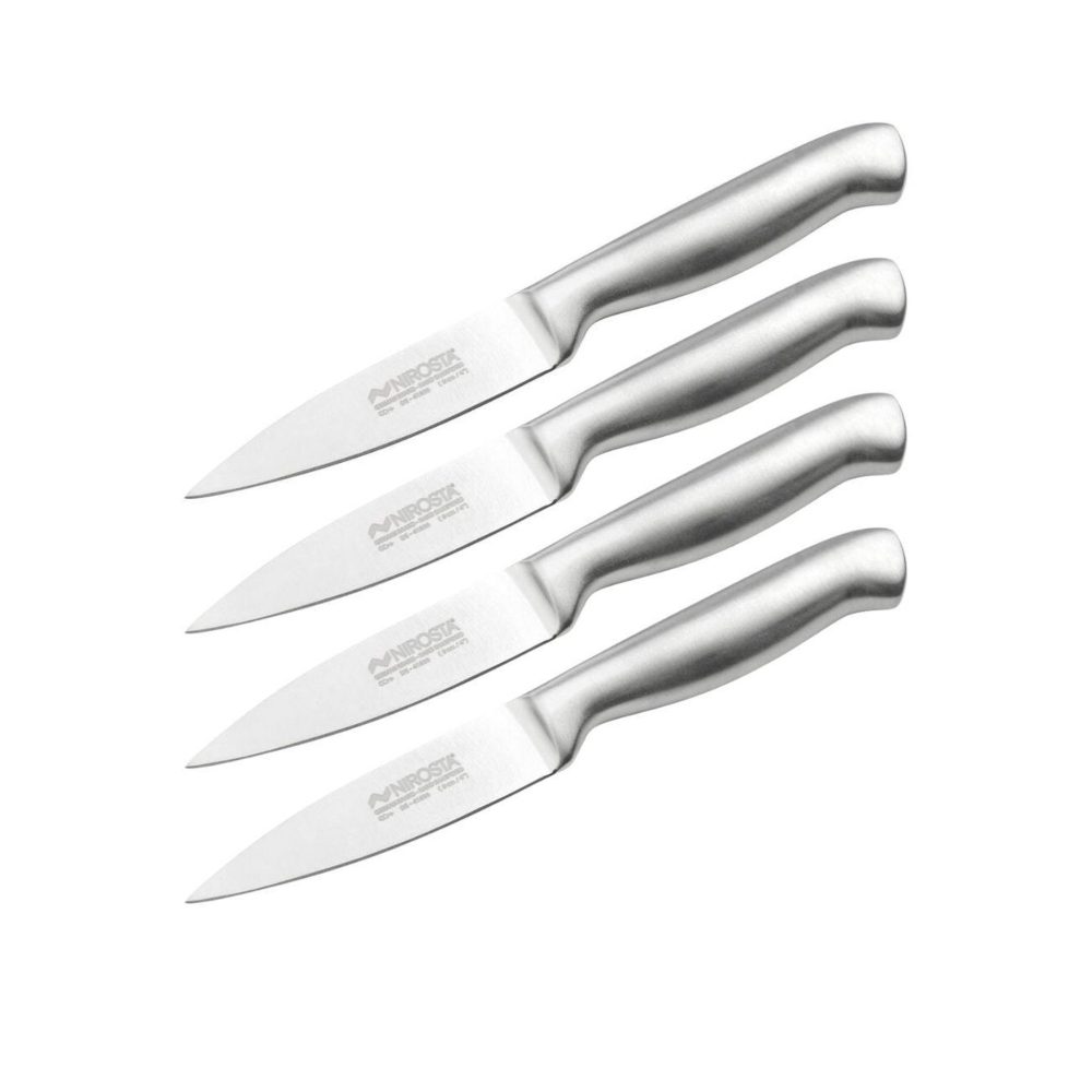NIROSTA Ensemble de 4 couteaux d'office en inox 20 cm en tout nirosta star