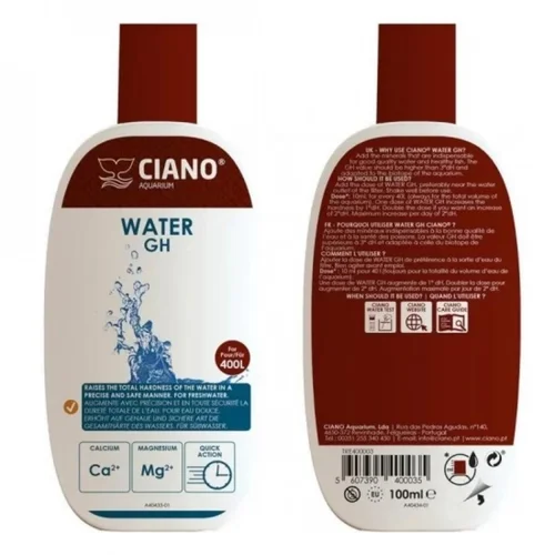 Pour valoriser vos extérieurs:Traitement d'eau pour aquarium, CIANO Water GH - 100ml