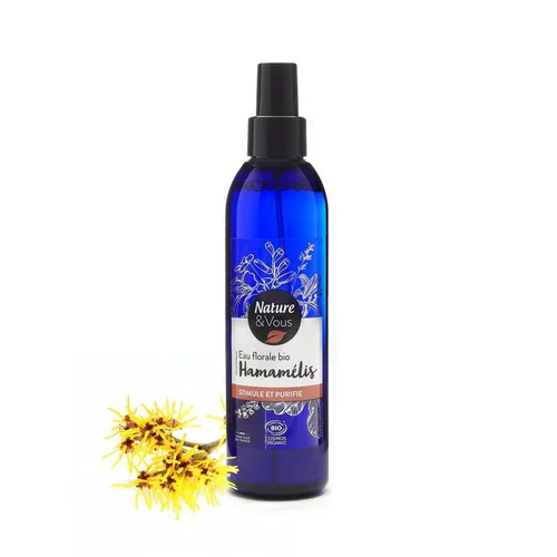 Simple pour le jardin:Eau florale bio Hamamélis Nature & Vous certifiée COSMOS ORGANIC par Cosmécert selon le référentiel COSMOS - 200 ml
