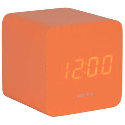Réveil carré LED en MDF Spry (Orange)