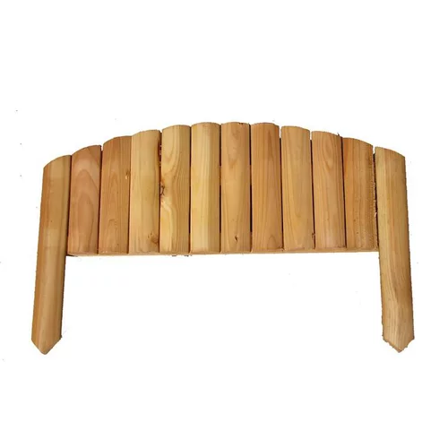 Pour créer votre univers jardin:Bordure rigide 1/2 rondin arc mélèze