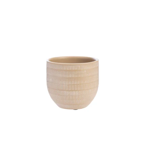 Pour vos espaces:Cache-pot en céramique marron Sulco – 14 x 13 cm