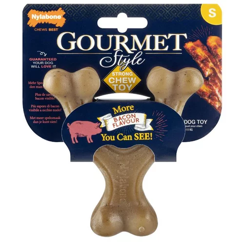Esprit végétal：Jouet pour chien au bacon Nylabone Gourmet - Taille S