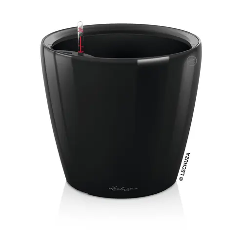 Pour mieux équiper vos extérieurs:Pot à réserve d'eau Classico coloris noir en plastique - Ø 36 x 32,5 cm