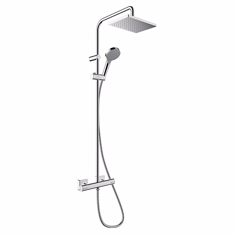 Colonne de douche thermostatique HANSGROHE Vernis Shape 230 Green chromé | Colonne de douche