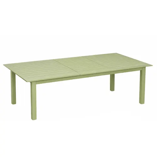 Utile pour le jardin：Table balcon coloris vert en aluminium Caméline II - 110 x 170 x 70 cm