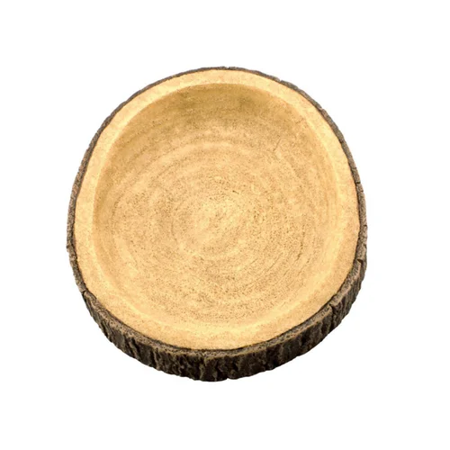 Pour un jardin accueillant：Abreuvoir pour terrarium effet bois rond 13 Aquavie - 12,5 x 12 x 1,5 cm