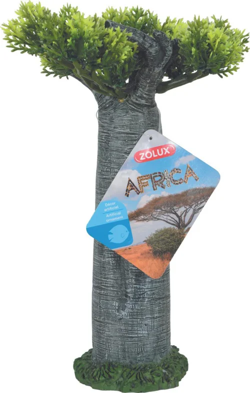 Pour plus de confort au jardin：Décoration pour aquarium en résine coloris gris Zolux Africa Baobab - Taille M