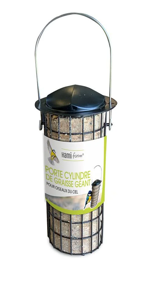 Une touche pratique à l’extérieur：Porte cylindre de graisse géant pour oiseaux du ciel coloris noir Hamiform