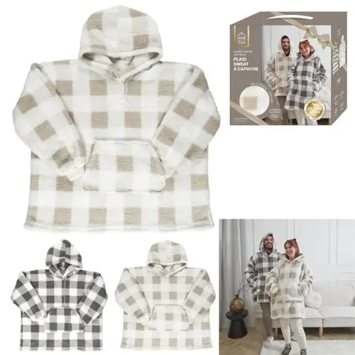 Pour mieux équiper votre jardin：Sweat plaid à carreaux en polyester - Taille unique