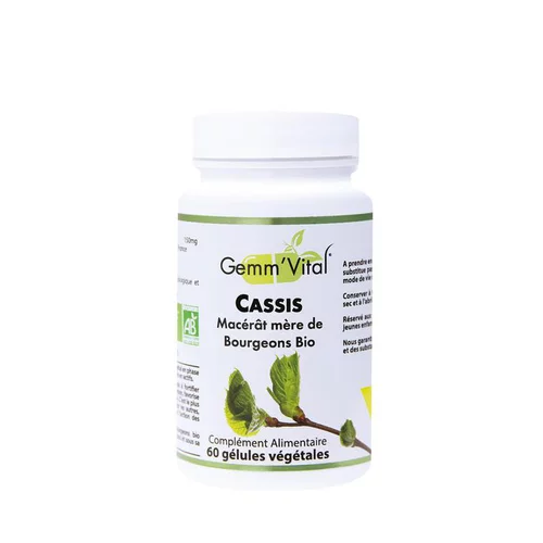 Une idée pour le jardin：L’extrait de bourgeon de cassis bio en boite de 60 gélules