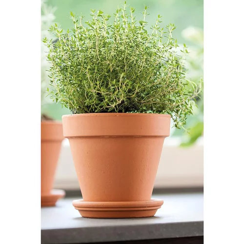 Pour donner du style au jardin:Vase brut rouge en terre cuite D.31 x H29