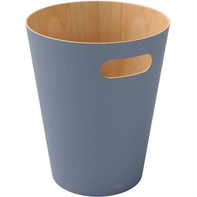 Corbeille en bois avec poignées de transport (Bleu ardoise)