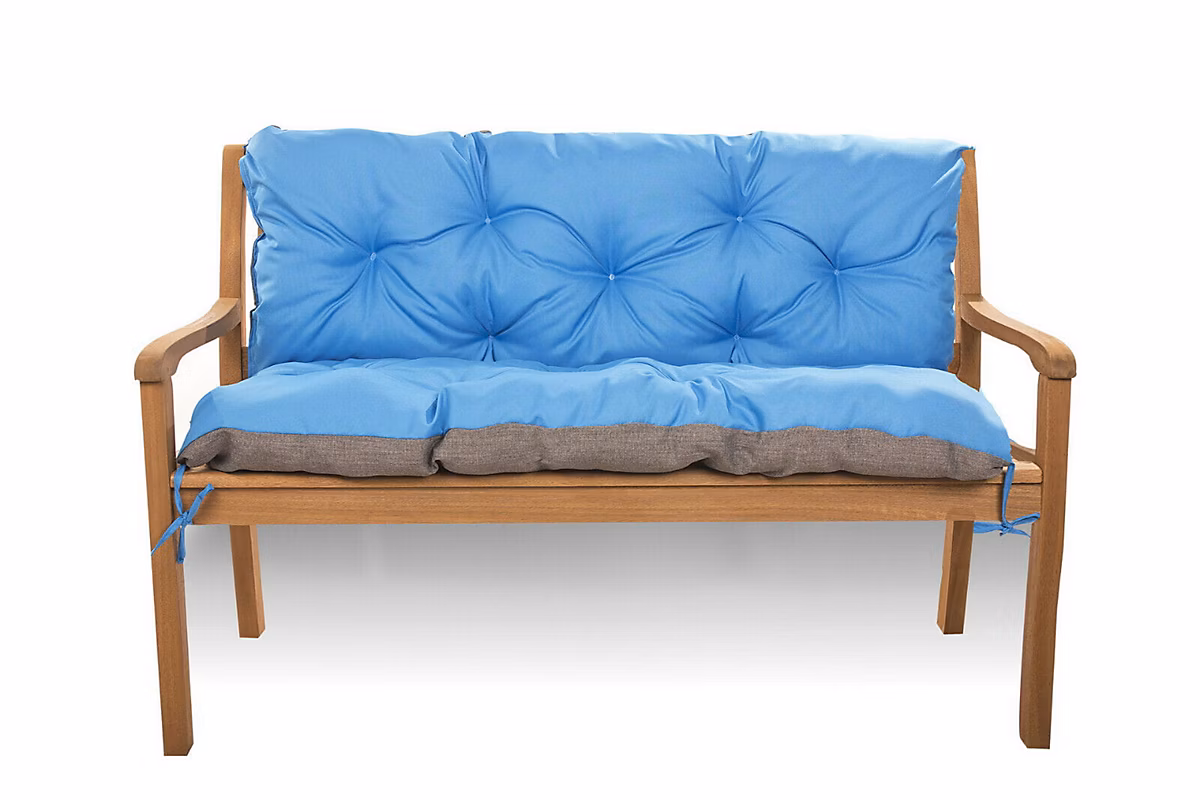 Coussin pour banc de jardin 170 × 50 × 50cm coussin de banc de jardin 3 places Bleu coussin de balançoire coussin de banc extérieur