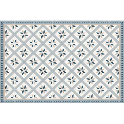 Tapis intérieur extérieur carreaux de ciment petites étoiles (135 x 90 cm)