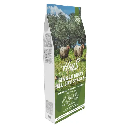 Indispensable au jardin:Croquette pour chien adulte mono-protéine d'agneau sans céréales Hays - 12 kg
