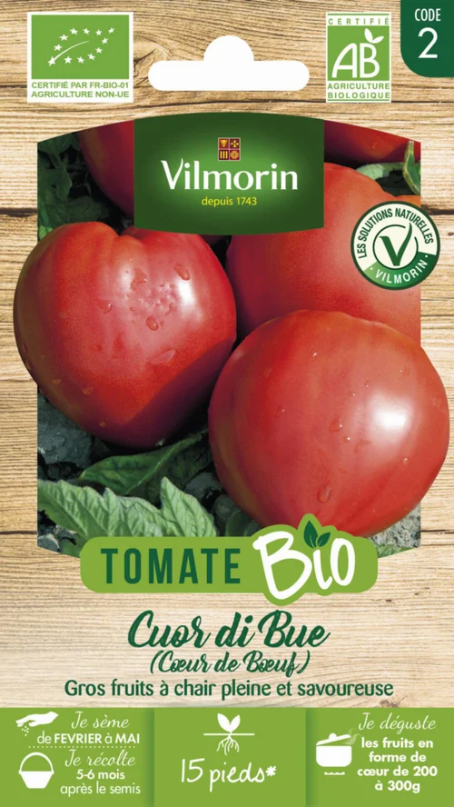 Idée jardin:Tomate Coeur de bœuf Bio Vilmorin - graines à semer