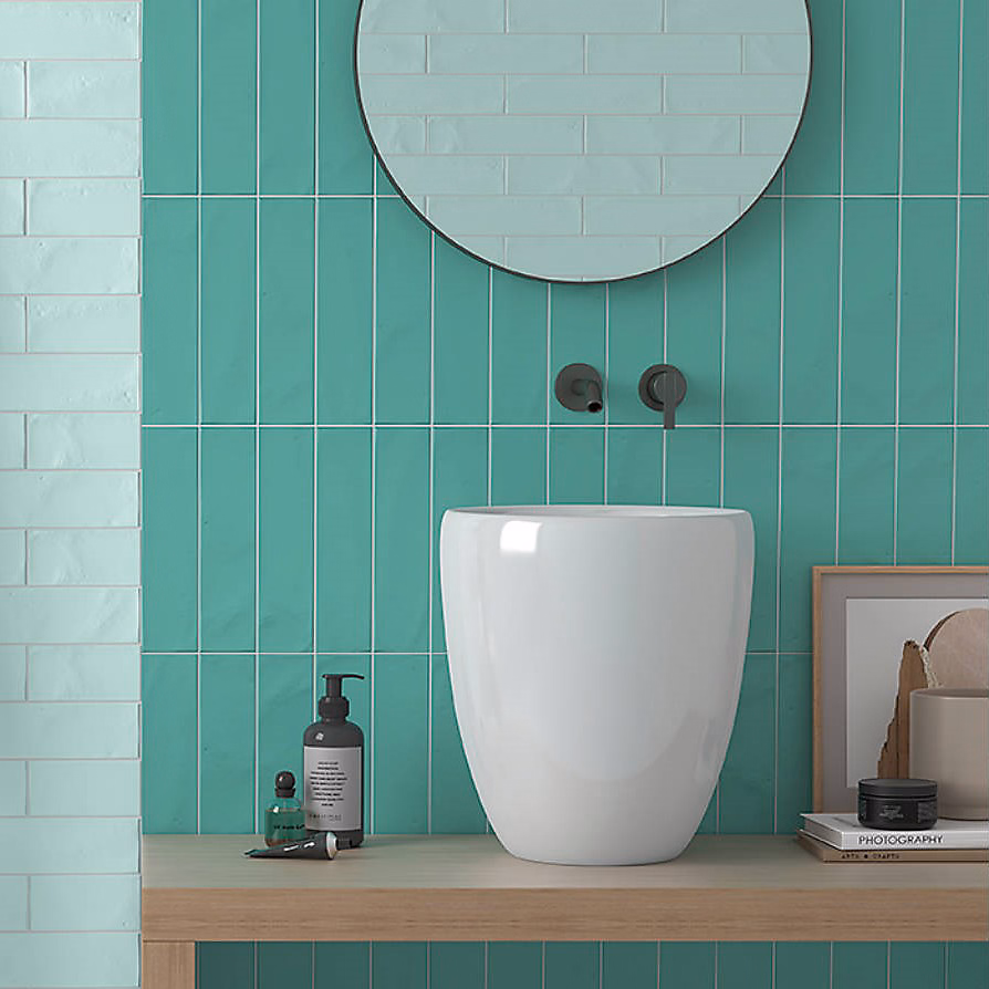 Carrelage Mural Premium Emotion Teal 7 – 5 × 30cm