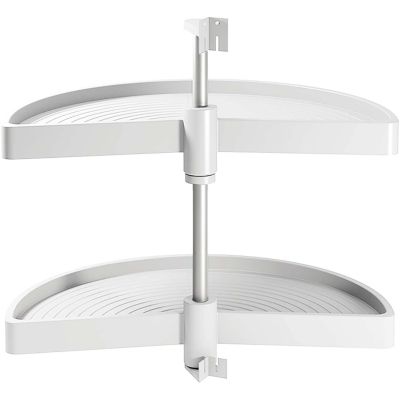 Jeu de plateaux tournants demi-lune blanc Shelvo (Plateaux de 75 cm)
