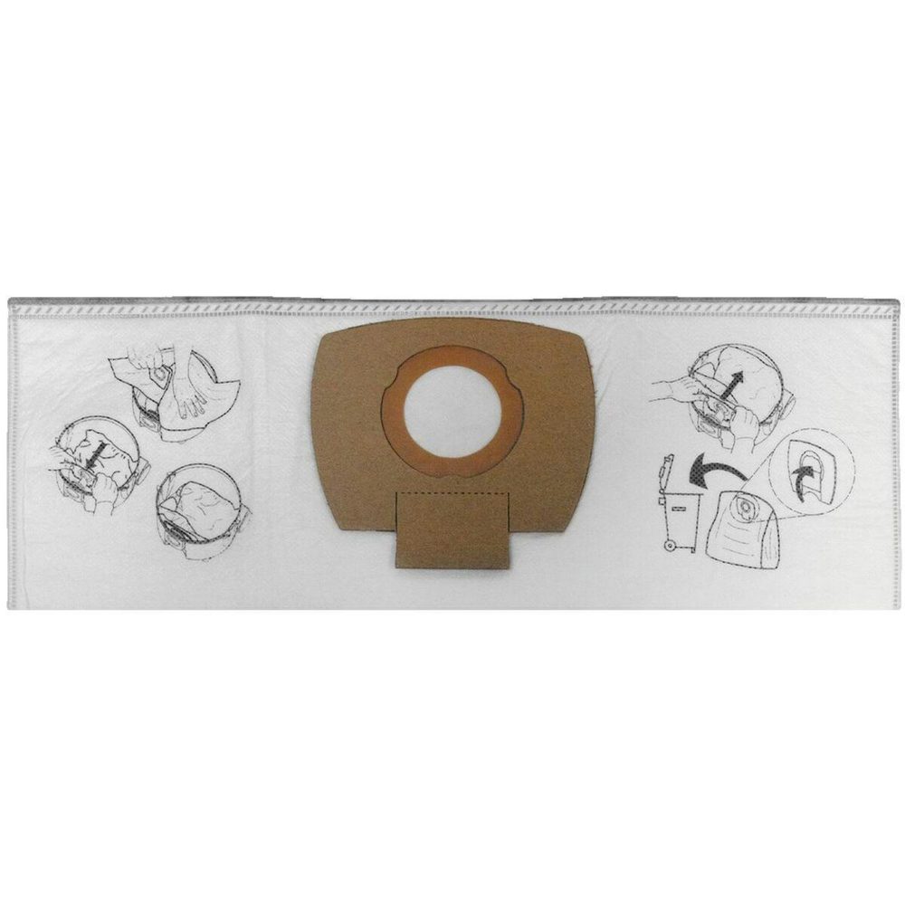 MAKITA Sacs filtrants Makita-accessoires Lot de 5 pour aspirateurs Marron