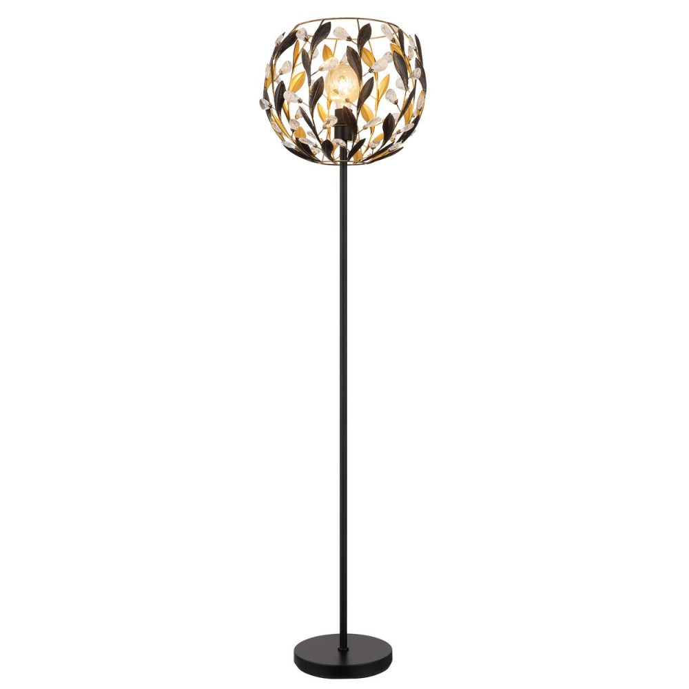 Globo Mika Lampadaire noir mat 1x E27