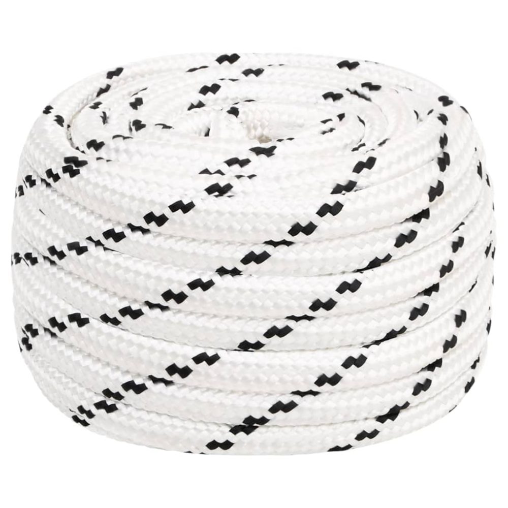 vidaXL Corde de bateau tressé Blanc 16 mmx25 m Polyester