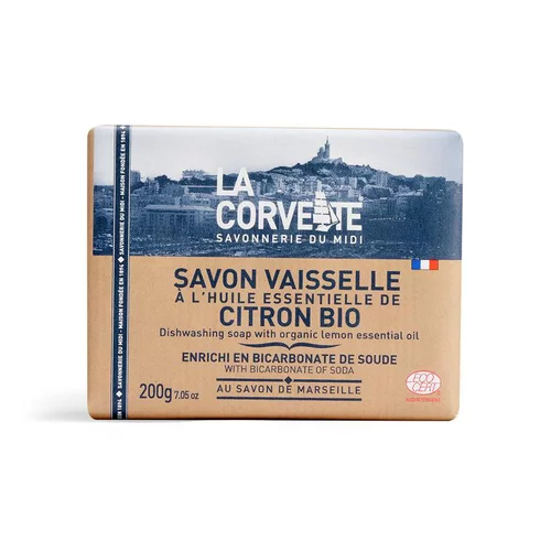 Jardin service:Savon vaisselle enrichi en bicarbonate & huile essentielle de citron - 200 g