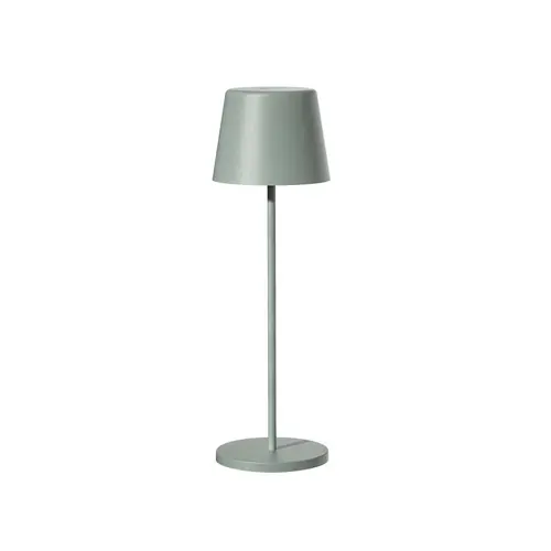 Pour votre confort au jardin:Lampe de table touch sans fil en aluminium vert Kelly Olive - Ø 10 x H 38 cm