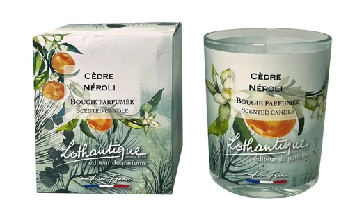 L’esprit jardin：Bougie Lothantique Jardin d'aquarelles Cèdre Néroli – 160 g