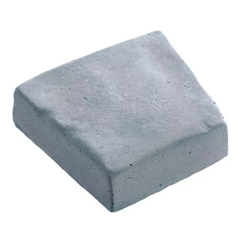 L’essentiel pour le jardin：Pavé tour d’arbre en béton coulé ton gris Hairie Grandon - 17 x 15 x 4,5 cm