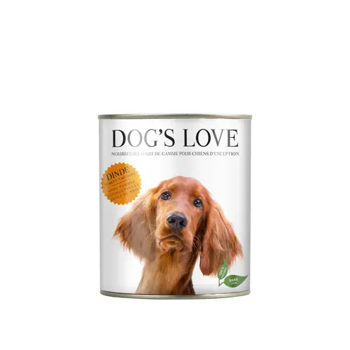 Pour vos espaces：Pâtée naturelle pour chien à la dinde - boite de 400 g