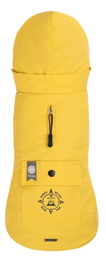 Malin pour le jardin：Ciré pour chien coloris jaune Wouapy Basic - Taille XXS