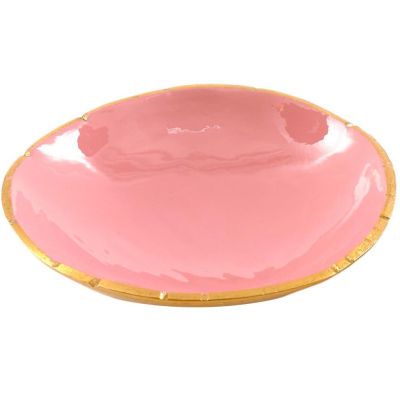 Vide-poches en métal coloré 18.5 x 6.5 cm (Rose)