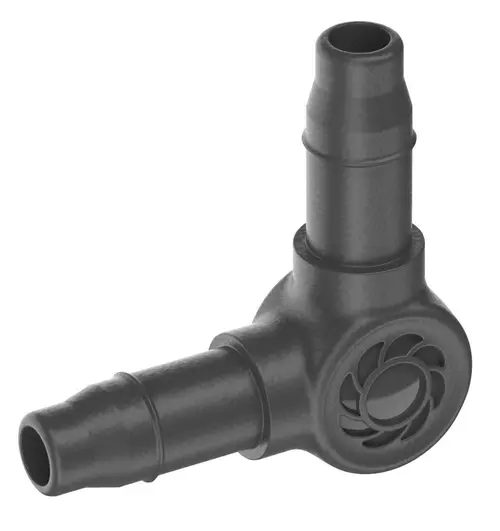 Pour un jardin bien organisé:Jonction en L 3/16 Easy & Flexible coloris noir boîte de 10 Gardena - 4,6 mm