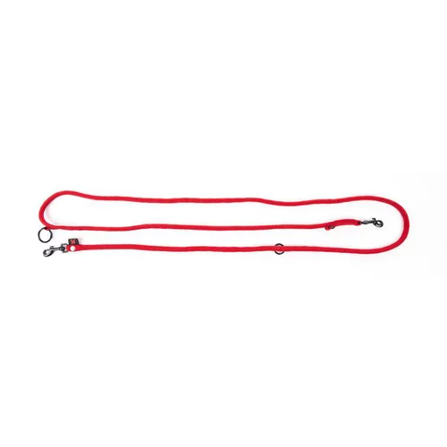 Mieux au jardin：Laisse ronde 3 positions coloris rouge - 1,3x190 cm