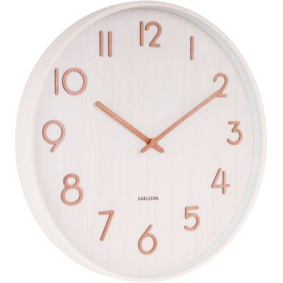 Horloge en bois Pure 40 cm (Blanc)
