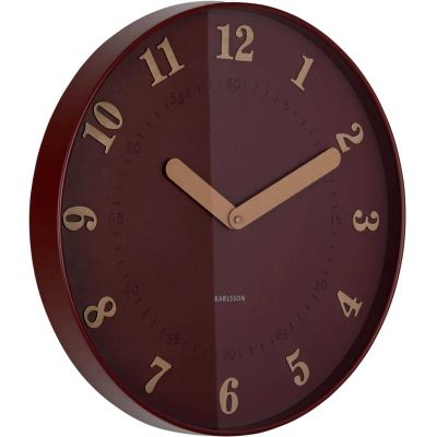 Horloge murale polypropylène Amena (Rouge)