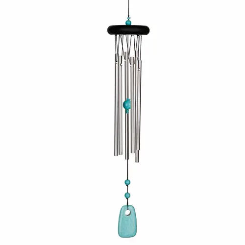 Tendance au jardin：Carillon turquoise Woodstock Chimes Chakra - 44 cm