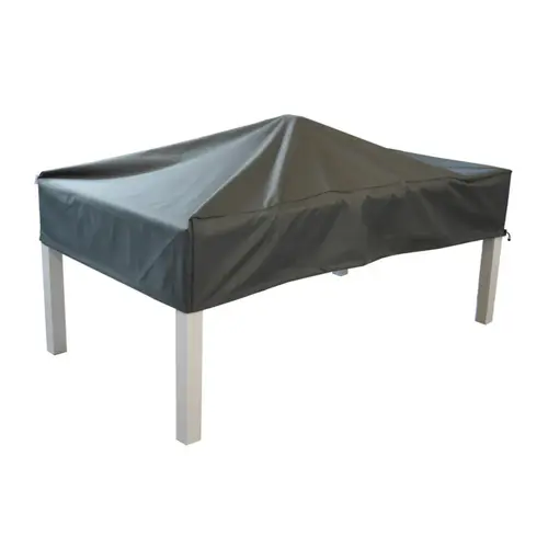 Pour l’extérieur：Housse table coloris gris en polyester - 180 x 90 cm