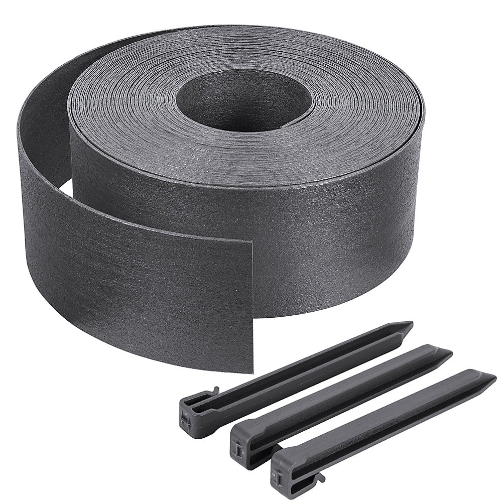 Bordure de jardin PE haute flexible 20M avec piquets gris VOUNOT – Réf. ISBELTVXU4347634183