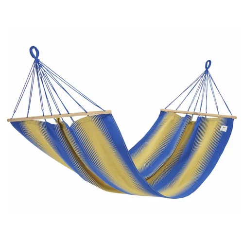 Une solution pratique pour l’extérieur:Hamac coloris bleu or certifié FSC® Jobek Hamacs - 300 x 100 cm